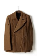 ANN DEMEULEMEESTER アンドゥムルメステール DB PEA COAT GERALDI KHAKI{1808-3008-196-049-KHAKI-AHA}