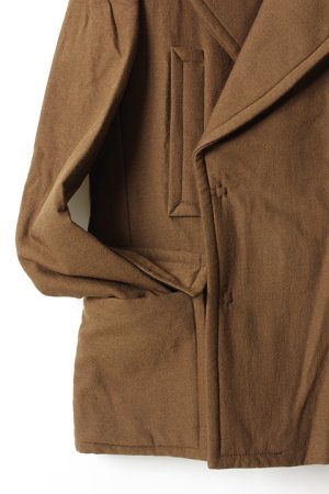 画像4: ANN DEMEULEMEESTER アンドゥムルメステール DB PEA COAT GERALDI KHAKI{1808-3008-196-049-KHAKI-AHA}