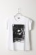 画像1: 【 30%OFF セール｜49,280円→34,496円】 ANN DEMEULEMEESTER アンドゥムルメステール T-SHIRT UNICOTTON WHITE+PRINT "VISION" BLACK{1901-3803-240-002-WHT-AIS} (1)