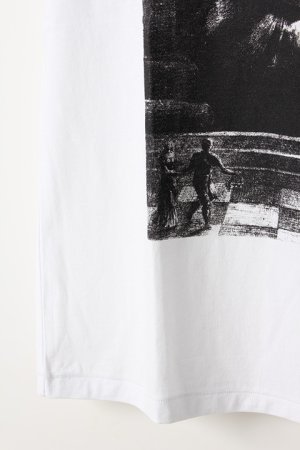 画像5: 【 30%OFF セール｜49,280円→34,496円】 ANN DEMEULEMEESTER アンドゥムルメステール T-SHIRT UNICOTTON WHITE+PRINT "VISION" BLACK{1901-3803-240-002-WHT-AIS}