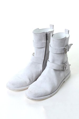 画像2: 【 30%OFF セール｜171,050円→119,735円】 ANN DEMEULEMEESTER アンドゥムルメステール ANKLE BOOTS SCAMOSCIATO WASHED BIANCO{1901-4222-367-001-WHT-AIS}