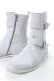 画像4: 【 30%OFF セール｜171,050円→119,735円】 ANN DEMEULEMEESTER アンドゥムルメステール ANKLE BOOTS SCAMOSCIATO WASHED BIANCO{1901-4222-367-001-WHT-AIS} (4)