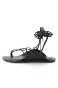 ANN DEMEULEMEESTER アンドゥムルメステール SANDALS VACCHETTA NERO{1901-4232-378-099-BLK-AIS}