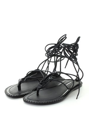 画像2: ANN DEMEULEMEESTER アンドゥムルメステール SANDALS VACCHETTA NERO{1901-4232-378-099-BLK-AIS}