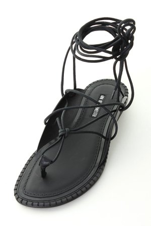 画像4: ANN DEMEULEMEESTER アンドゥムルメステール SANDALS VACCHETTA NERO{1901-4232-378-099-BLK-AIS}