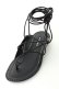 画像4: ANN DEMEULEMEESTER アンドゥムルメステール SANDALS VACCHETTA NERO{1901-4232-378-099-BLK-AIS} (4)