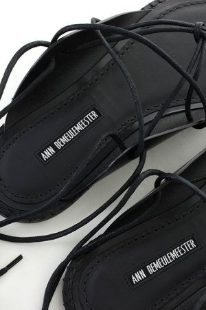 画像5: ANN DEMEULEMEESTER アンドゥムルメステール SANDALS VACCHETTA NERO{1901-4232-378-099-BLK-AIS}