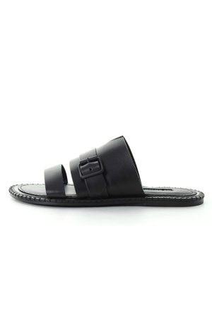 画像1: ANN DEMEULEMEESTER アンドゥムルメステール SLIDES VACCHETTA NERO{1901-4234-378-099-BLK-AIS}