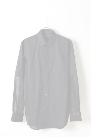 画像1:  {SOLD} ANN DEMEULEMEESTER アンドゥムルメステール SHIRT COTONE BLACK+PACE BLACK {1907-3602-120-098-BLK-AIS}  :19073602120BLK-S 