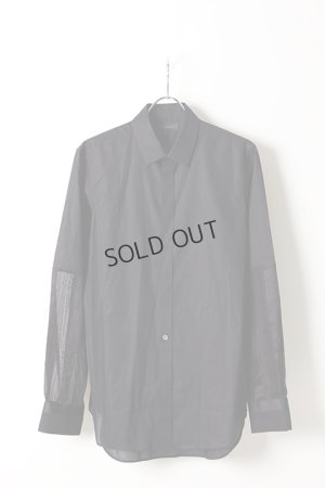 画像1: {SOLD}ANN DEMEULEMEESTER アンドゥムルメステール SHIRT COTONE BLACK+PACE BLACK{1907-3602-120-098-BLK-AIS}