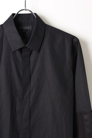 画像3: ANN DEMEULEMEESTER アンドゥムルメステール SHIRT COTONE BLACK+PACE BLACK{1907-3602-120-098-BLK-AIS}