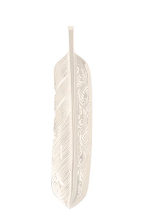 画像1:  {SOLD} Taro Washimi タロウ ワシミ 鷲見太郎 L K18 arabesque flight feather 02 {WT-202511_04-BEA}  :1AFFL02-YG-F 