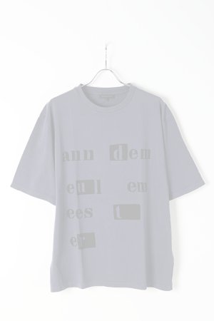 画像1:   ANN DEMEULEMEESTER アンドゥムルメステール T-SHIRT JERRY INDIGO+PRINT {2007-3801-226-059-BLU-BJS}  :20073801226-BL-XS 