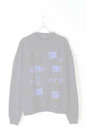 画像1:  {SOLD} ANN DEMEULEMEESTER アンドゥムルメステール SWEATER TRIKOT BLACK+BADGE+PRINT INDIGO {2007-3803-238-099-BLK-BJS}  :20073803238-BK-XS 