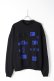 画像1: {SOLD}ANN DEMEULEMEESTER アンドゥムルメステール SWEATER TRIKOT BLACK+BADGE+PRINT INDIGO{2007-3803-238-099-BLK-BJS} (1)