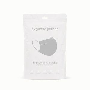 画像4:   evolvetogether イヴォルブトゥギャザー BLACK（30 face masks pack｜30枚入り）{-BCS}