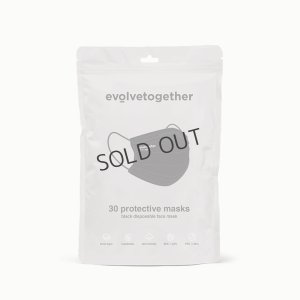 画像4: {SOLD}evolvetogether イヴォルブトゥギャザー BLACK（30 face masks pack｜30枚入り）{-BCS}