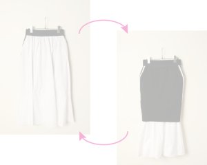 画像10:   ダブスタ ダブルスタンダードクロージング｜DOUBLE STANDARD CLOTHING １４G3Pミラノリブ×タフタリバーシブルスカート{-BCA}