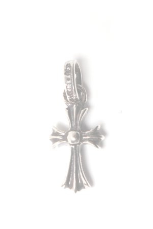 画像2:   ★海外買付 新品 インボイス付 CHROME HEARTS クロムハーツ CHクロス ベビーファット パヴェブラックダイヤチャーム シルバー{-BES}