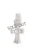 ★海外買付 新品 インボイス付 CHROME HEARTS クロムハーツ CHクロス ベビーファット パヴェダイヤチャーム シルバー{-BES}