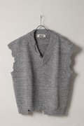 ekat エカット(UNISEX) DAMAGE LAYERED KNIT VEST{-BEA}