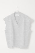   ekat エカット(UNISEX) DAMAGE LAYERED KNIT VEST{-BEA}