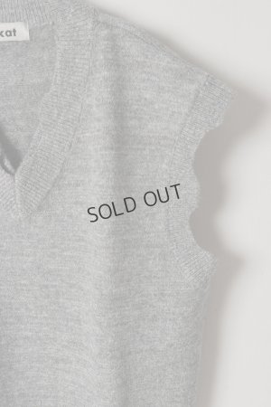 画像3: {SOLD}ekat エカット(UNISEX) DAMAGE LAYERED KNIT VEST{-BEA}