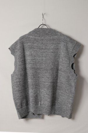 画像5: ekat エカット(UNISEX) DAMAGE LAYERED KNIT VEST{-BEA}