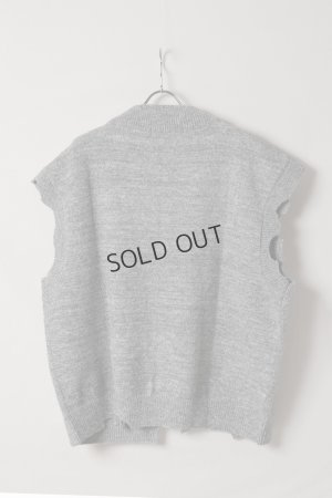 画像5: {SOLD}ekat エカット(UNISEX) DAMAGE LAYERED KNIT VEST{-BEA}