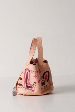 画像3: guernika ゲルニカ Cube Bag / size MINI / Peach pink{E-}{GR-MCB-1-BEA}