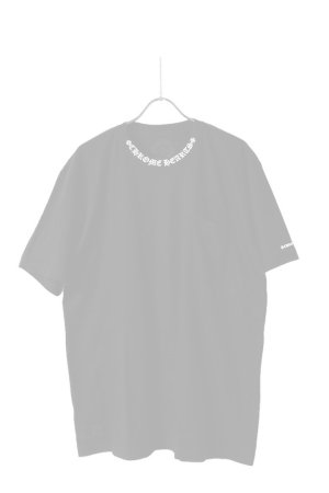 画像1:   CHROME HEARTS クロムハーツ ネックロゴ S/S Tシャツ {-BFS}  :CH202606-06-XL 
