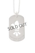 {SOLD}★海外買付 新品 インボイス付 CHROME HEARTS クロムハーツ DOG TG-CH FLEUR-SLV-Ncklce／フレア ドッグタグ ペンダント{-BFS}