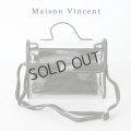 {SOLD}MAISON VINCENT メゾンヴァンサン Leather bag soft ポーチ付きクリアバッグ{-BJS}