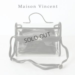 画像1: {SOLD}MAISON VINCENT メゾンヴァンサン Leather bag soft ポーチ付きクリアバッグ{-BJS}