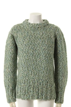 画像1: ANN DEMEULEMEESTER アンドゥムルメステール KNIT FILLMORE TURQUOISE MELANGE{1602-4032-260-055-AFA}