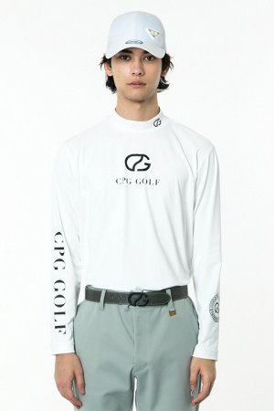 画像1: 【 ポイント10倍 】【24SS新作】CPG GOLF シーピージーゴルフ グラフィックモックネックLS（ロングスリーブ）{-BDS}