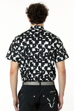 画像2: 【 40%OFF セール26,400円→15,840円】 CPG GOLF シーピージーゴルフ 70’S調タイポグラフィプリントモックネックSS（ショートスリーブ）｜MEN{-BDS}