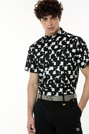 画像3: 【 40%OFF セール26,400円→15,840円】 CPG GOLF シーピージーゴルフ 70’S調タイポグラフィプリントモックネックSS（ショートスリーブ）｜MEN{-BDS}