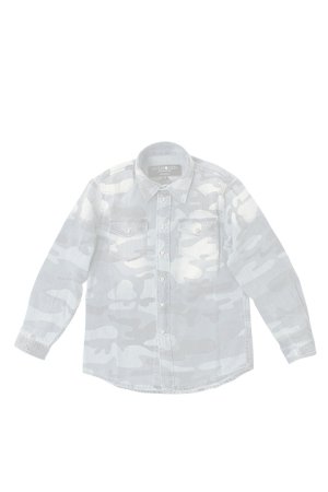画像1:   ★KIDS/BABY★ HYDROGEN KIDS ハイドロゲン キッズ MILITARY DENIM AVVOCATO SHIRT{212-31659003-505-AFA}