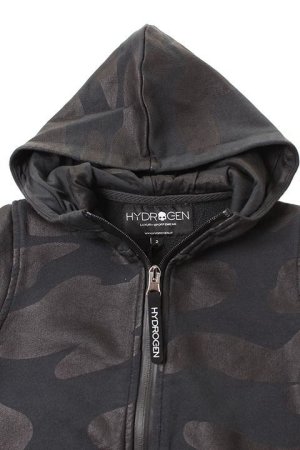 画像4: ★KIDS/BABY★ HYDROGEN KIDS ハイドロゲン キッズ BLACK CAMO HOODIE ZIP{212-10440001-155-AEA}