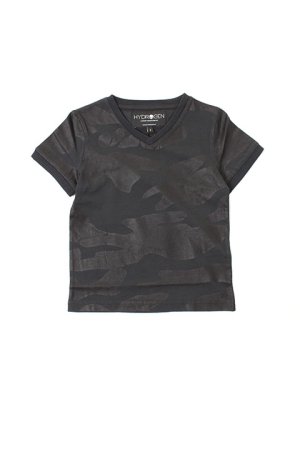 画像1: ★KIDS/BABY★ HYDROGEN KIDS ハイドロゲン キッズ BLACK CAMO V NECK TSHIRT{212-10441001-155-AEA}