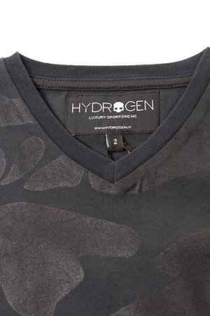 画像4: ★KIDS/BABY★ HYDROGEN KIDS ハイドロゲン キッズ BLACK CAMO V NECK TSHIRT{212-10441001-155-AEA}