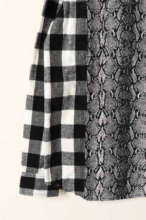 画像4: 【 50%OFF セール35,200円→17,600円】 roarguns ロアーガンズ PYTHON×CHECK SHIRTS{-BAA}
