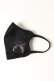 画像4: {SOLD}roarguns ロアーガンズ NEW LOVE AND PEACE JACQUARD MASK BLACK / CRYSTAL AB{-BAS} (4)