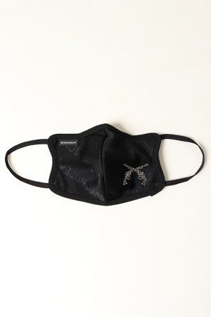 画像1: roarguns ロアーガンズ NEW LOVE AND PEACE JACQUARD MASK BLACK / S.SHADE{-BAS}