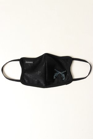 画像1: roarguns ロアーガンズ NEW LOVE AND PEACE JACQUARD MASK BLACK / AQUAMARINE{-BAS}