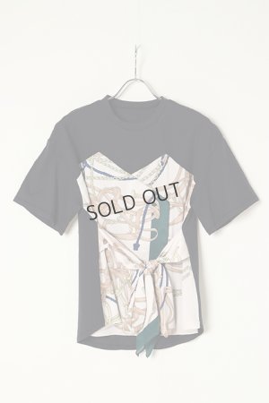 画像1: {SOLD}グレースコンチネンタル｜GRACE CONTINENTAL グレースクラス GRACE CLASS スカーフコンビトップ{0221242100-16NVY-BAS}