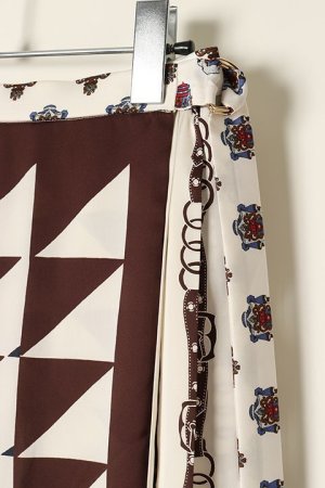 画像11: 【 40%OFF セール42,900円→25,740円】 グレースコンチネンタル｜GRACE CONTINENTAL グレースクラス GRACE CLASS コンビツイルプリントスカート{0221321091-21BRW-BAA}