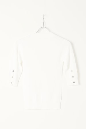 画像5:   グレースコンチネンタル｜GRACE CONTINENTAL グレースクラス GRACE CLASS 細リブニットトップ{0222343132-01WHT-BBA}