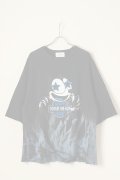   MAYO×slave of fashion メイヨー×スレイブオブファッション 【SLAVE OF MAYO】POP UP DOUBLE NAME LIMITED ITEM Fire SWEAT Tee{22MY-YS-UB-01-BLU-BBS}